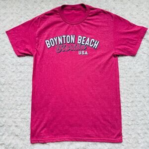 Boynton Beach Florida USA Pink Unisex Short Sleeve Tee Shirt Medium